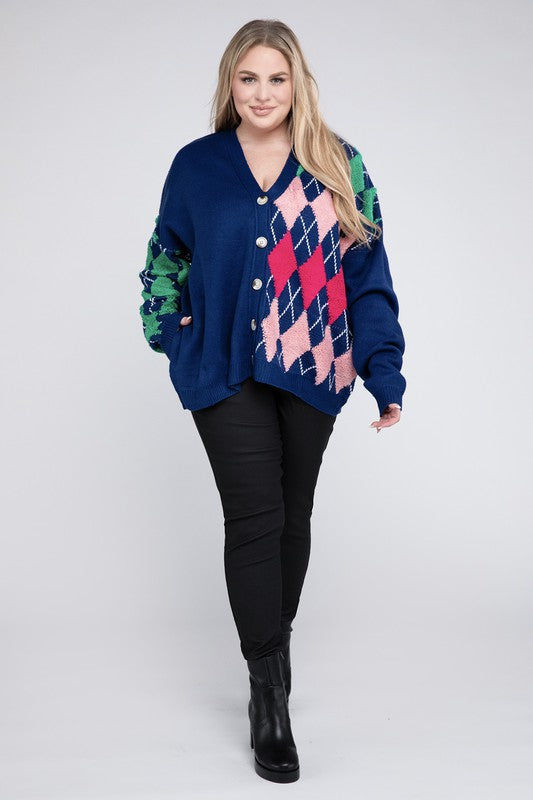 Plus V Neck Button Front Cardigan - PureLove Designs LLC