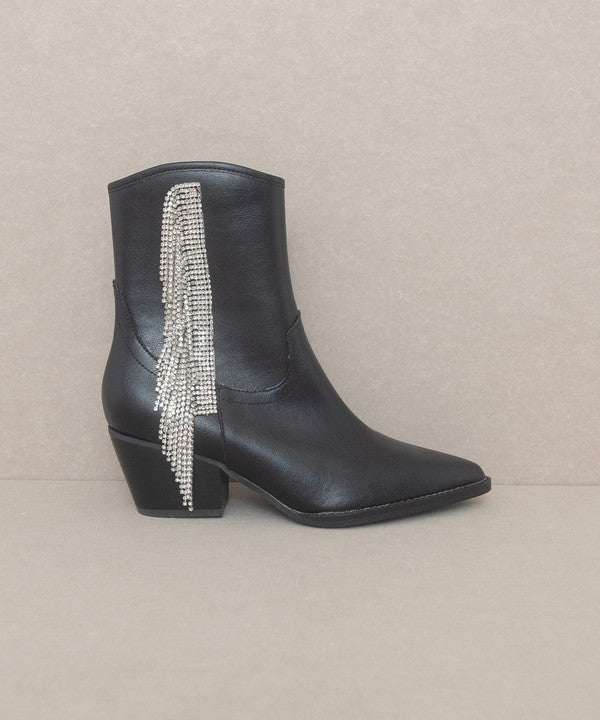Oasis Society Rowan - Rhinestone Fringe Boot - PureLove Designs LLC