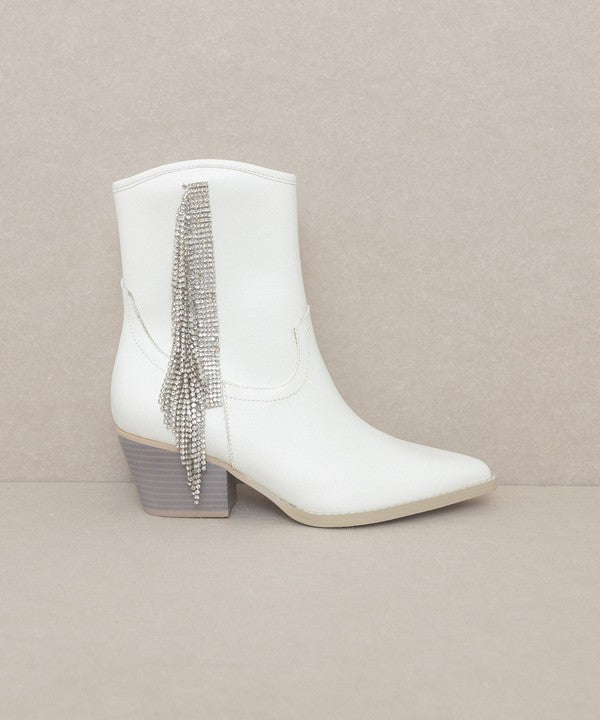 Oasis Society Rowan - Rhinestone Fringe Boot - PureLove Designs LLC