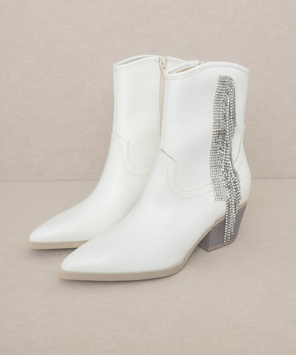 Oasis Society Rowan - Rhinestone Fringe Boot - PureLove Designs LLC