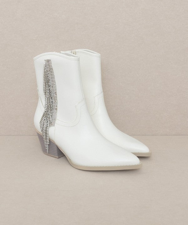 Oasis Society Rowan - Rhinestone Fringe Boot - PureLove Designs LLC