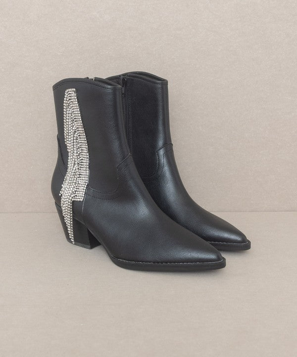 Oasis Society Rowan - Rhinestone Fringe Boot - PureLove Designs LLC