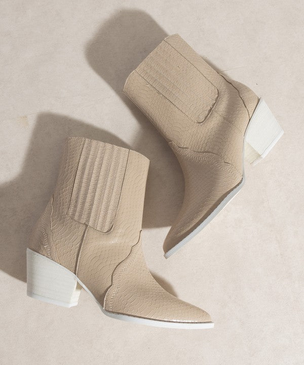 OASIS SOCIETY Dawn - Paneled Western Bootie - PureLove Designs LLC
