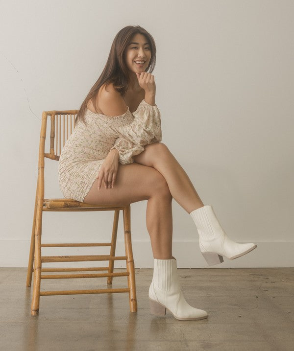 OASIS SOCIETY Dawn - Paneled Western Bootie - PureLove Designs LLC