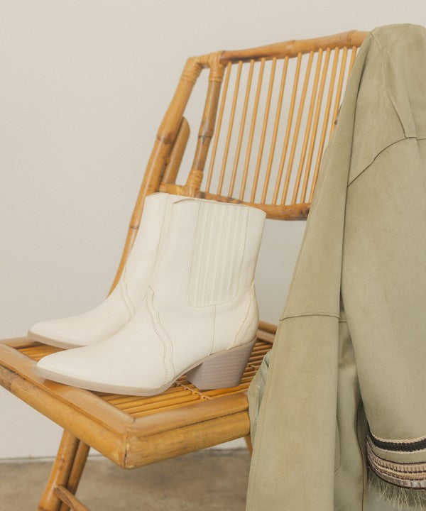 OASIS SOCIETY Dawn - Paneled Western Bootie - PureLove Designs LLC