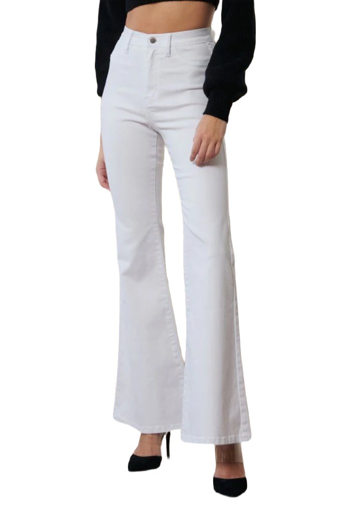 High Waisted Full-Length Flare Jeans - PureLove Designs LLC
