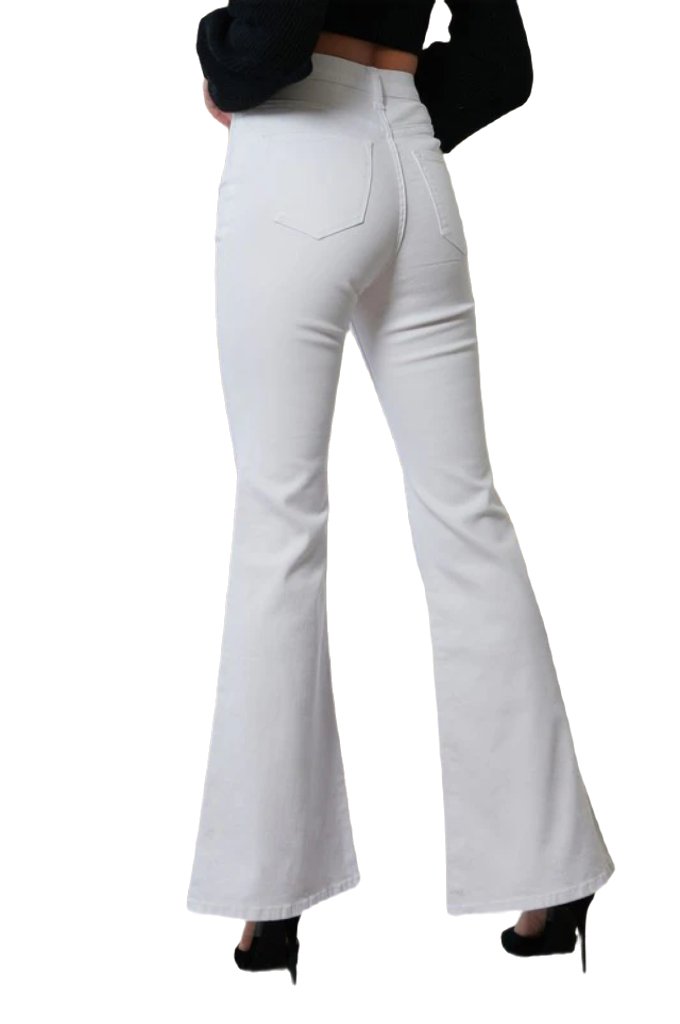 High Waisted Full-Length Flare Jeans - PureLove Designs LLC