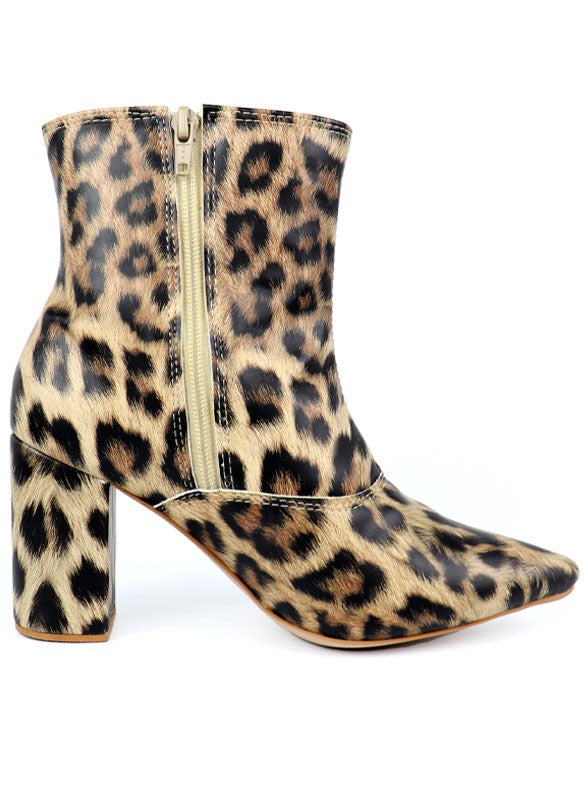 Pointed Toe Bootie with a Block Heel - PureLove Designs LLC