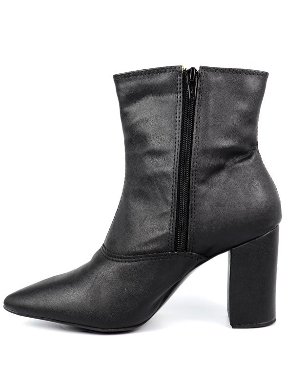 Pointed Toe Bootie with a Block Heel - PureLove Designs LLC
