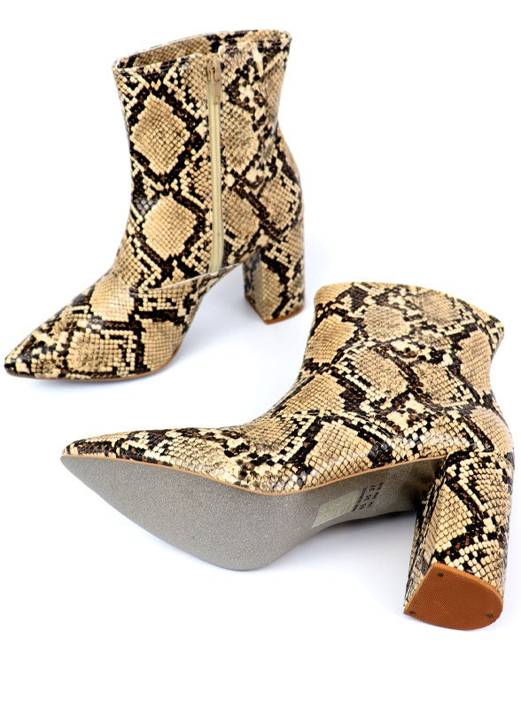Pointed Toe Bootie with a Block Heel - PureLove Designs LLC