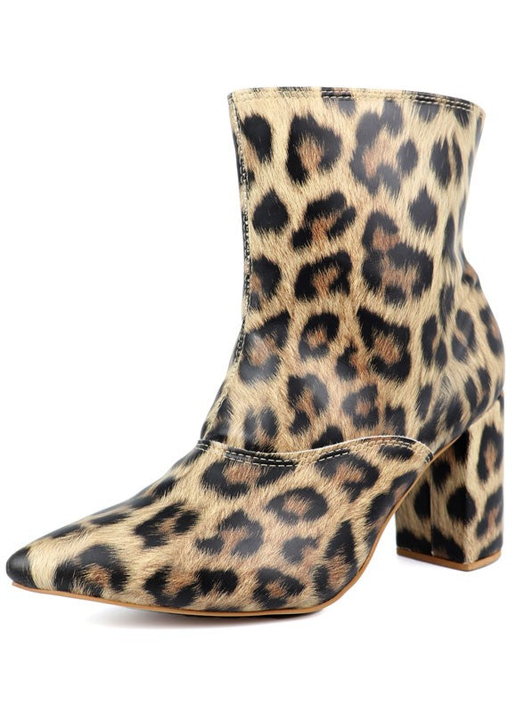 Pointed Toe Bootie with a Block Heel - PureLove Designs LLC