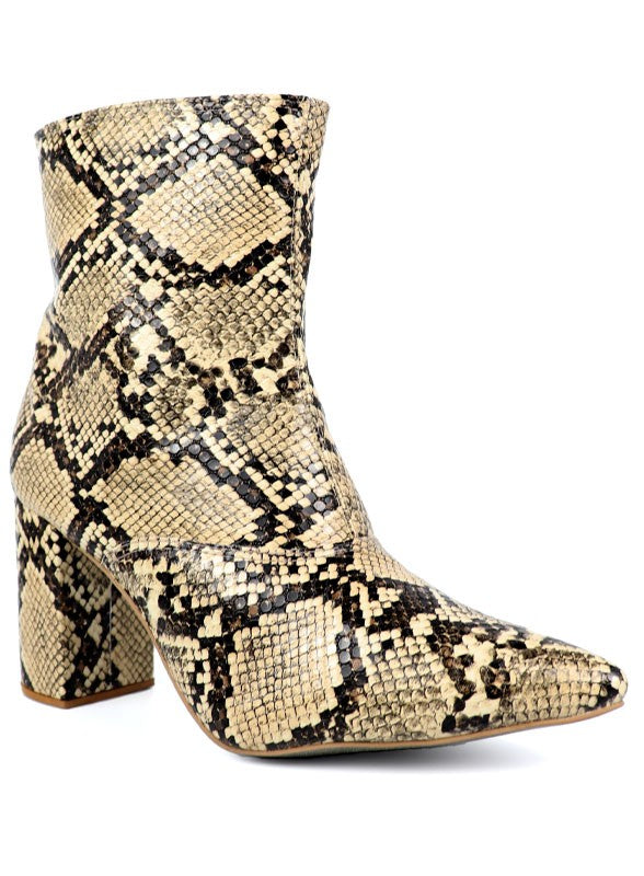Pointed Toe Bootie with a Block Heel - PureLove Designs LLC