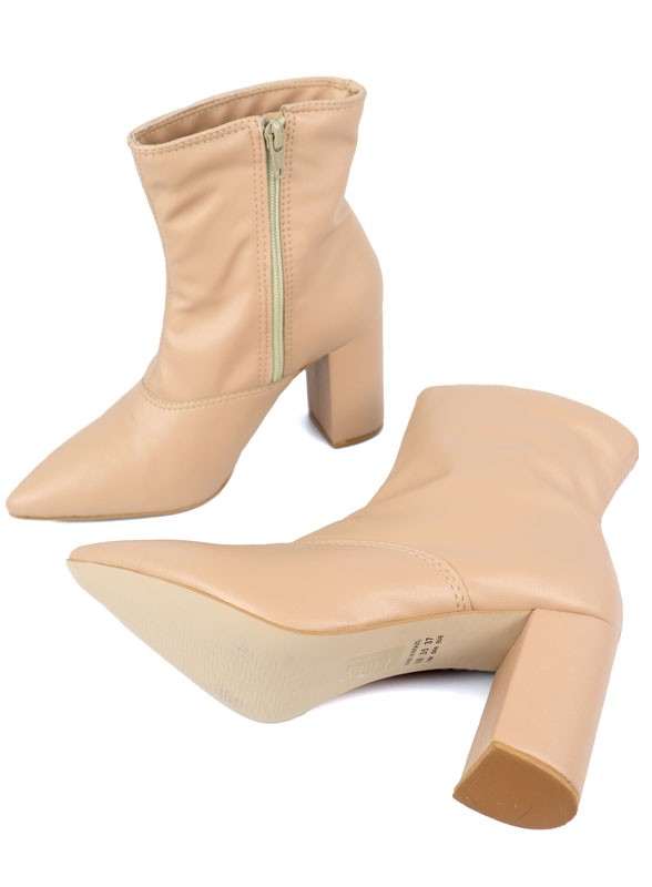 Pointed Toe Bootie with a Block Heel - PureLove Designs LLC