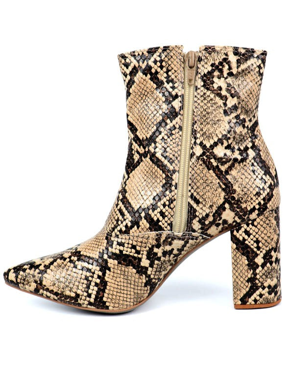 Pointed Toe Bootie with a Block Heel - PureLove Designs LLC
