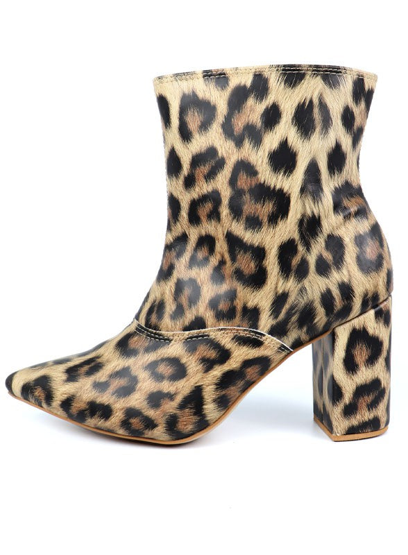 Pointed Toe Bootie with a Block Heel - PureLove Designs LLC