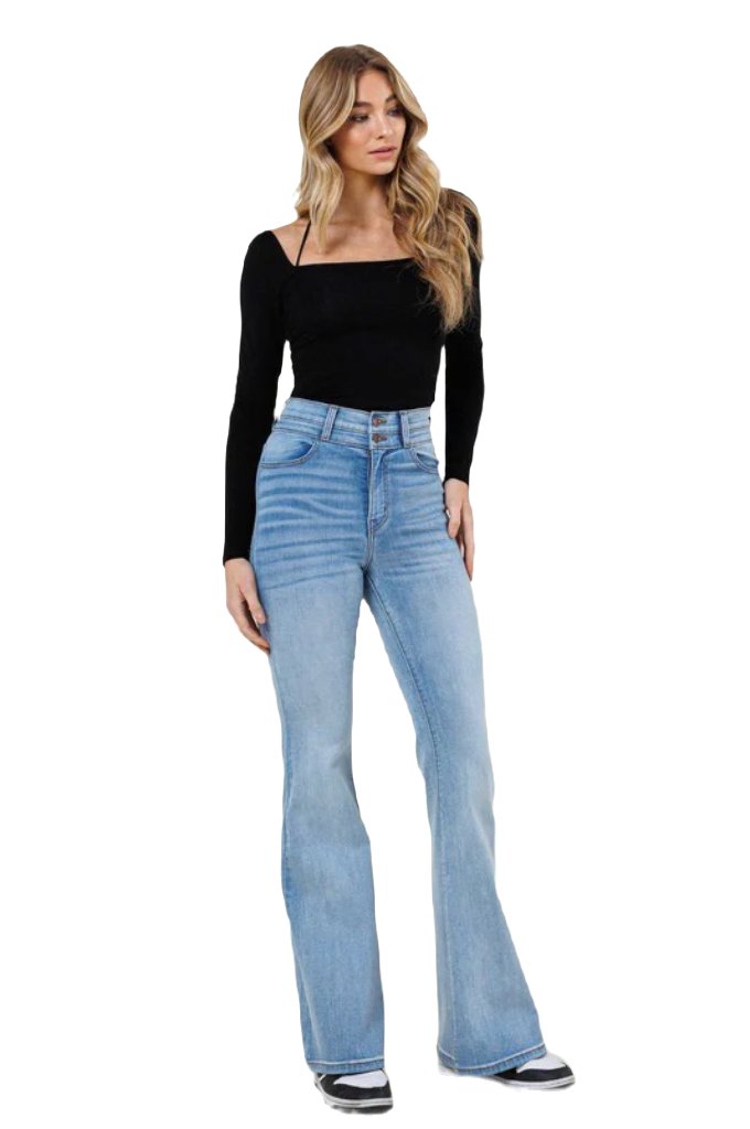 High-Waisted Flare Jeans - PureLove Designs LLC