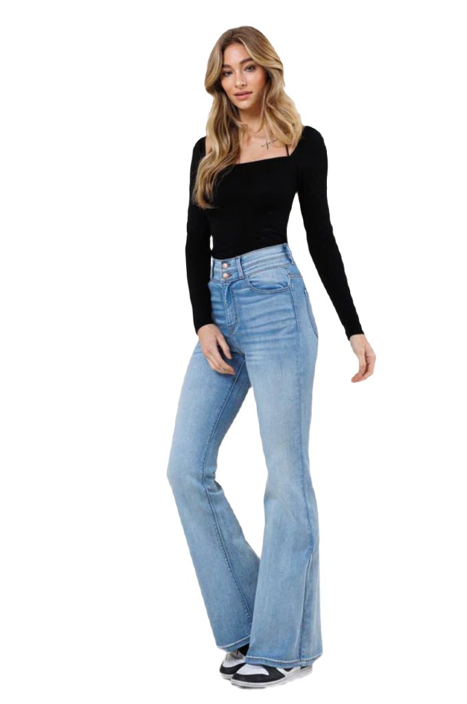 High-Waisted Flare Jeans - PureLove Designs LLC