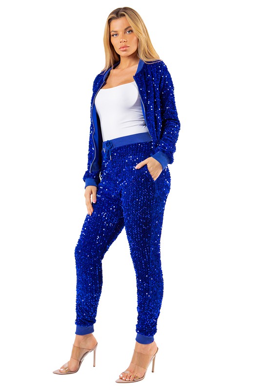 SEXY SEQUIN TWO PIECE PANT SET - PureLove Designs LLC