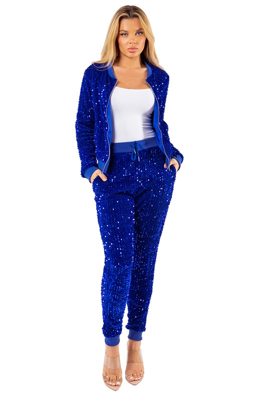 SEXY SEQUIN TWO PIECE PANT SET - PureLove Designs LLC