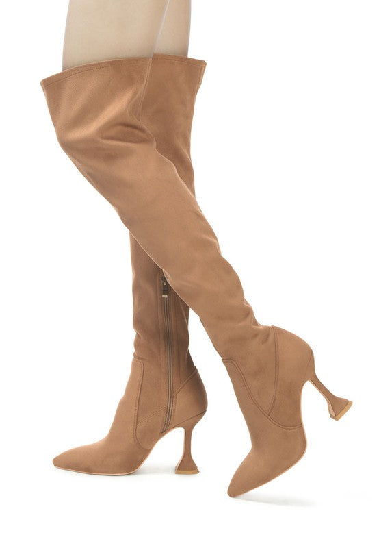 BRANDY OVER THE KNEE HIGH HEELED BOOTS - PureLove Designs LLC
