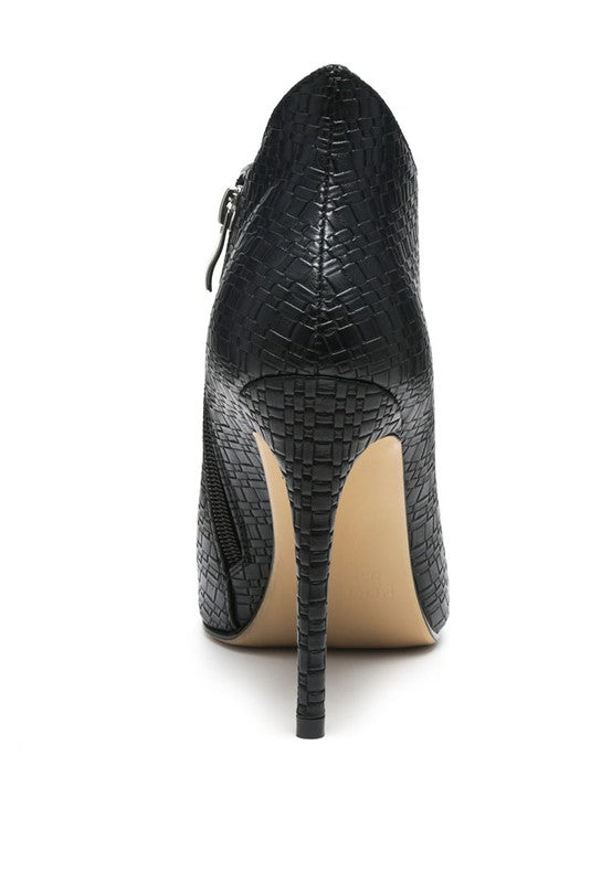 LOLITA WOVEN TEXTURE STILETTO BOOT - PureLove Designs LLC