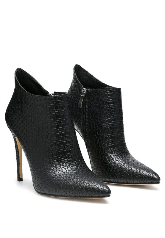 LOLITA WOVEN TEXTURE STILETTO BOOT - PureLove Designs LLC