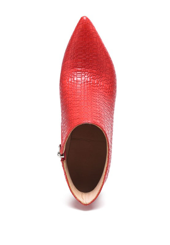 LOLITA WOVEN TEXTURE STILETTO BOOT - PureLove Designs LLC