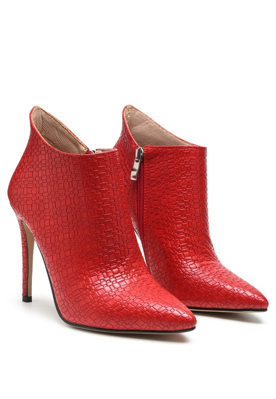 LOLITA WOVEN TEXTURE STILETTO BOOT - PureLove Designs LLC