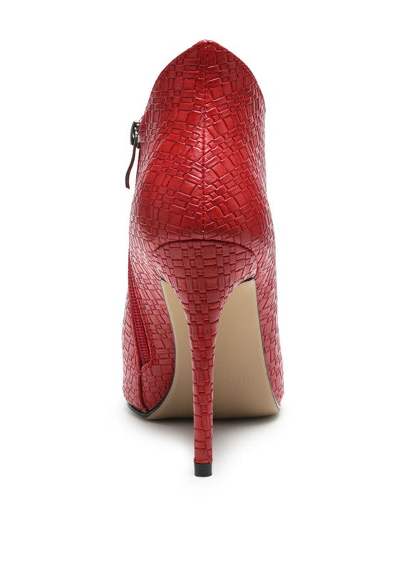 LOLITA WOVEN TEXTURE STILETTO BOOT - PureLove Designs LLC