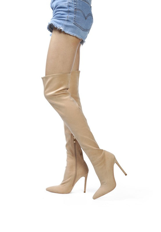 Tilera Stretch Over The Knee Stiletto Boots - PureLove Designs LLC