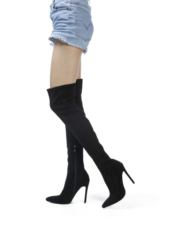 Tilera Stretch Over The Knee Stiletto Boots - PureLove Designs LLC