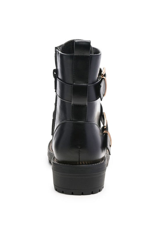 BILLY ATTA GIRL METAL CHAIN DETAIL BIKE BOOT - PureLove Designs LLC