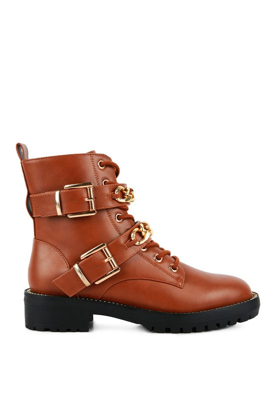 BILLY ATTA GIRL METAL CHAIN DETAIL BIKE BOOT - PureLove Designs LLC