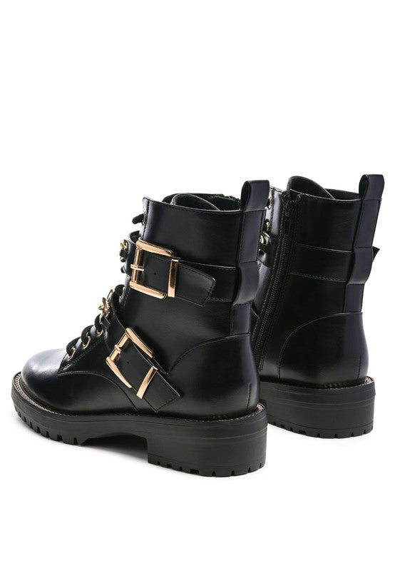 BILLY ATTA GIRL METAL CHAIN DETAIL BIKE BOOT - PureLove Designs LLC