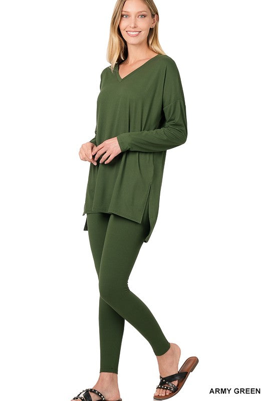 Brushed DTY Microfiber Loungewear Set - PureLove Designs LLC