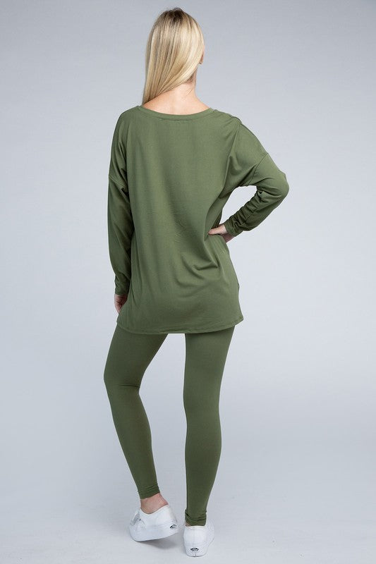 Brushed DTY Microfiber Loungewear Set - PureLove Designs LLC