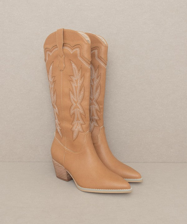 Oasis Society Ainsley - Embroidered Cowboy Boot - PureLove Designs LLC