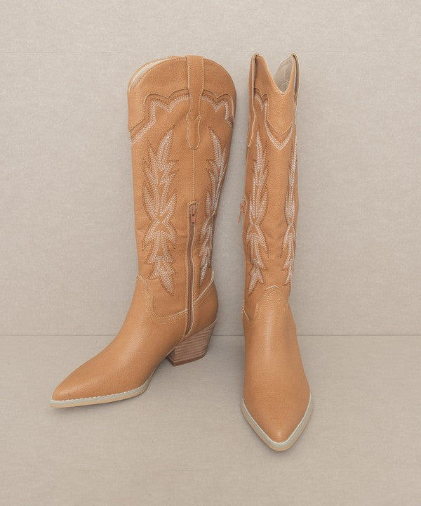 Oasis Society Ainsley - Embroidered Cowboy Boot - PureLove Designs LLC