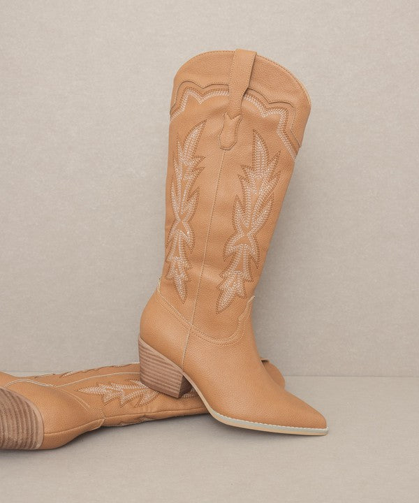 Oasis Society Ainsley - Embroidered Cowboy Boot - PureLove Designs LLC