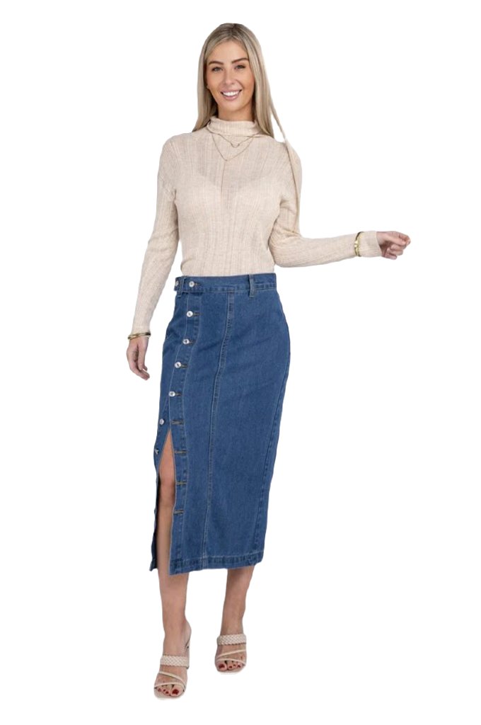 Midi Denim Skirt - PureLove Designs LLC