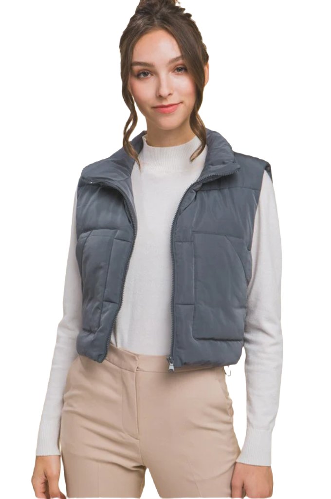 Puffer Vest With Pockets - PureLove Designs LLC