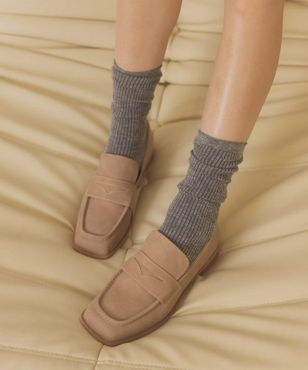 OASIS SOCIETY June - Square Toe Penny Loafers - PureLove Designs LLC