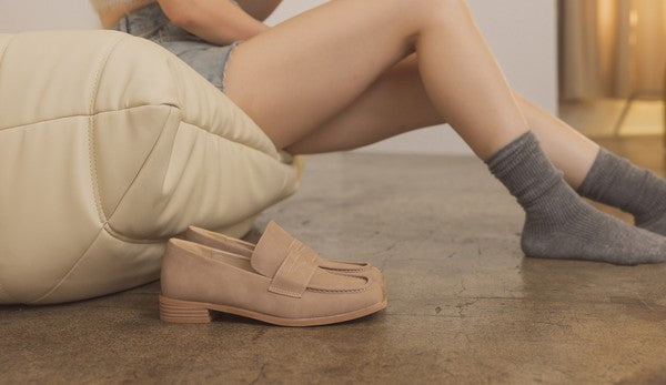 OASIS SOCIETY June - Square Toe Penny Loafers - PureLove Designs LLC