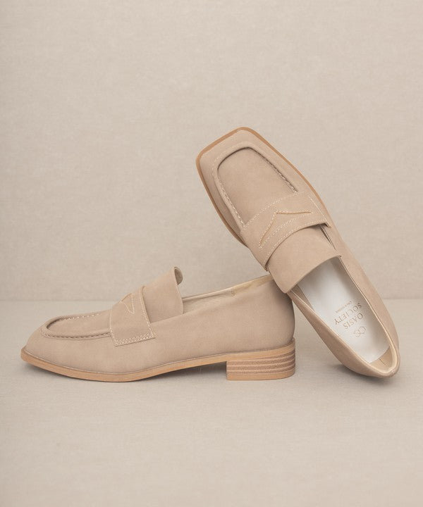 OASIS SOCIETY June - Square Toe Penny Loafers - PureLove Designs LLC