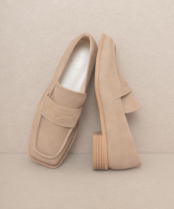 OASIS SOCIETY June - Square Toe Penny Loafers - PureLove Designs LLC