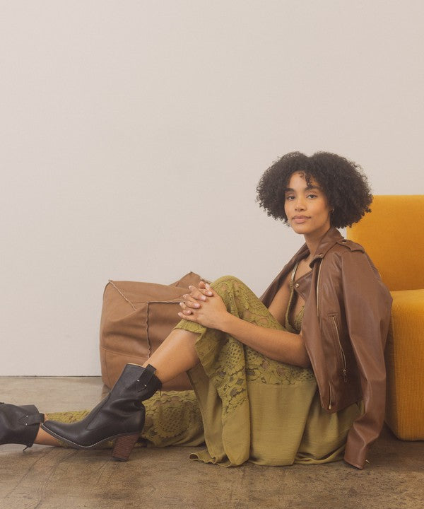 OASIS SOCIETY Tara - Two Paneled Western Boots - PureLove Designs LLC