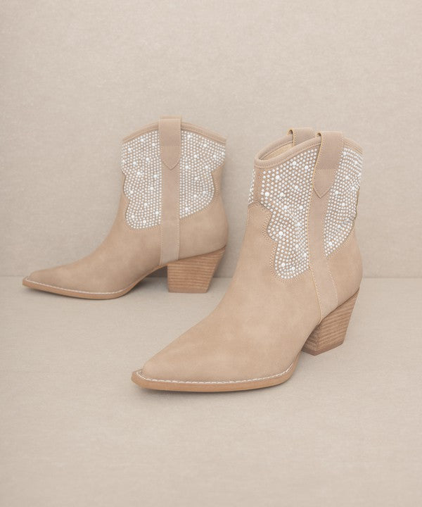 OASIS SOCIETY Cannes - Pearl Studded Western Boots - PureLove Designs LLC