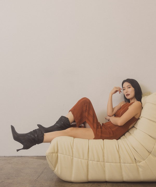 OASIS SOCIETY Riga - Western Inspired Slouch Boots - PureLove Designs LLC