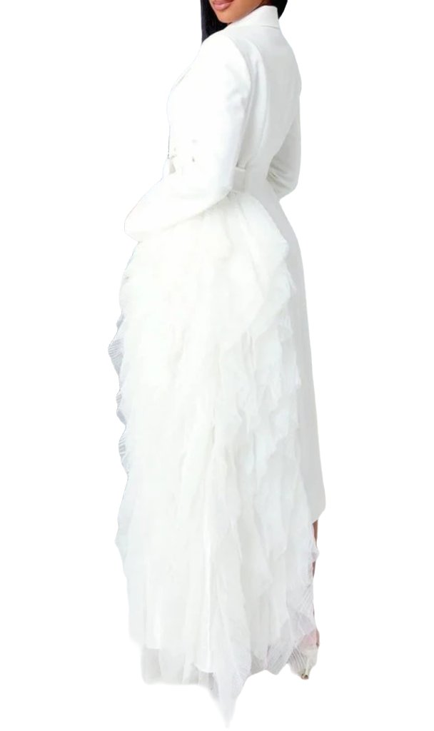 Noir Cascade Tuxedo Gown