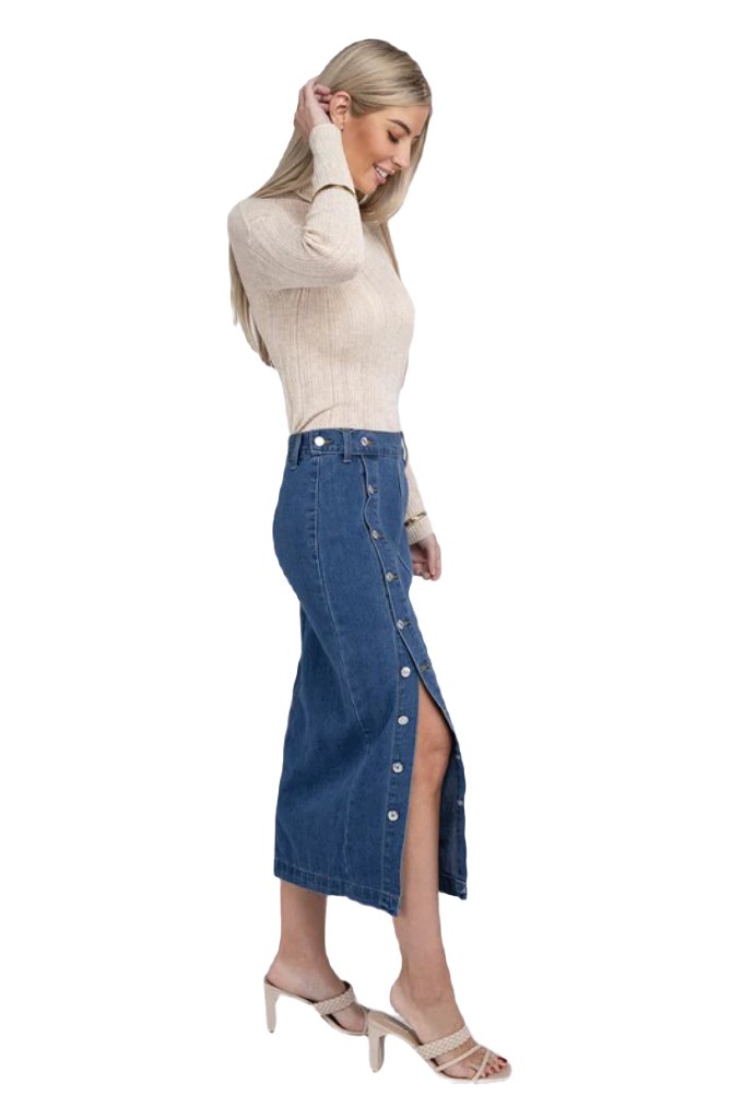 Midi Denim Skirt - PureLove Designs LLC